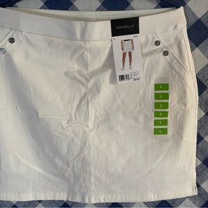 Rafaella Snow White Skort with Button Details